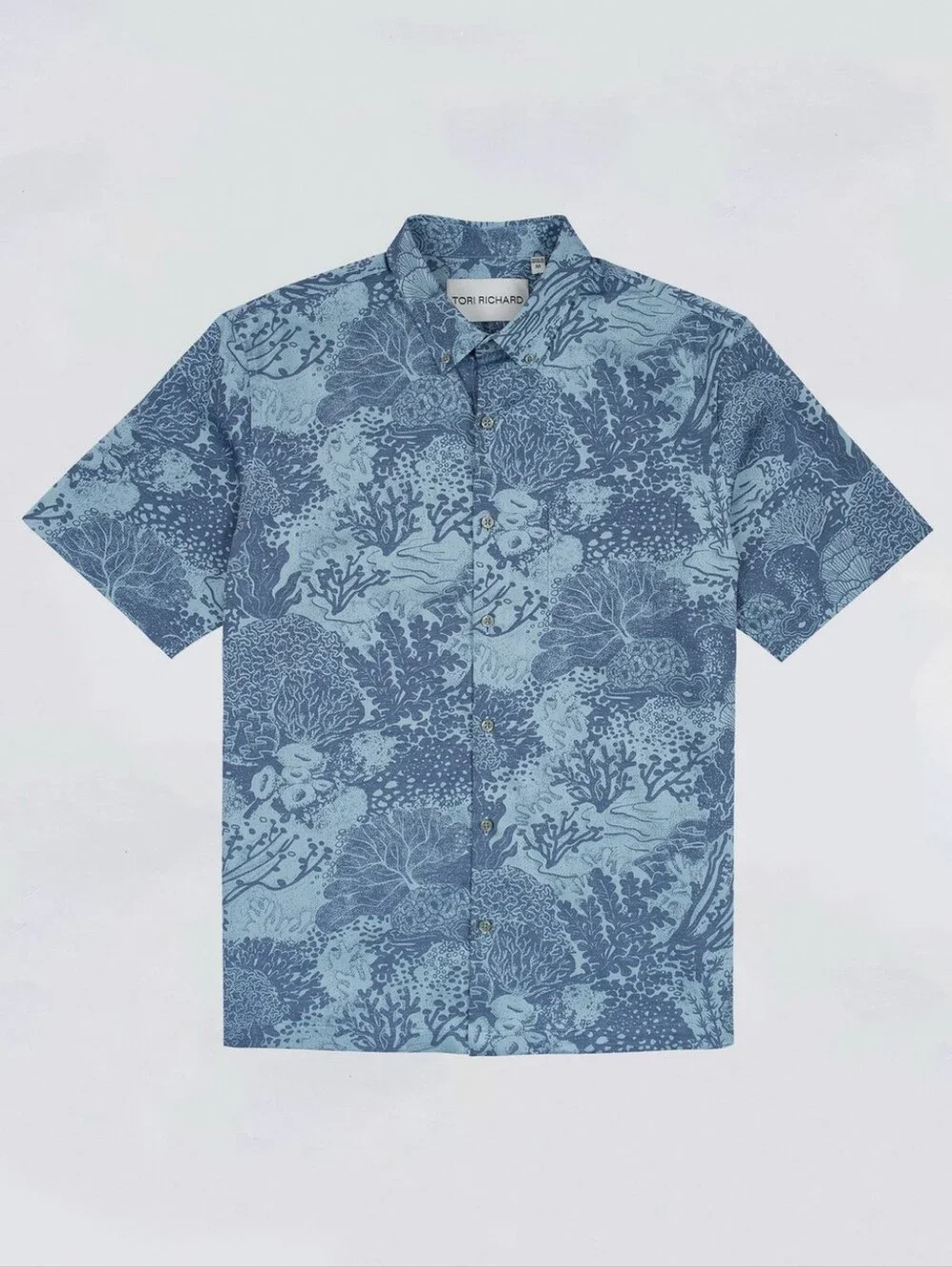 Tori Richard Deep Dive Jacquard Aloha Shirt Cotton Button Up XL